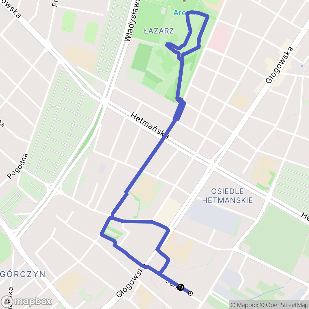 Poznań: mapa trasy - Poland