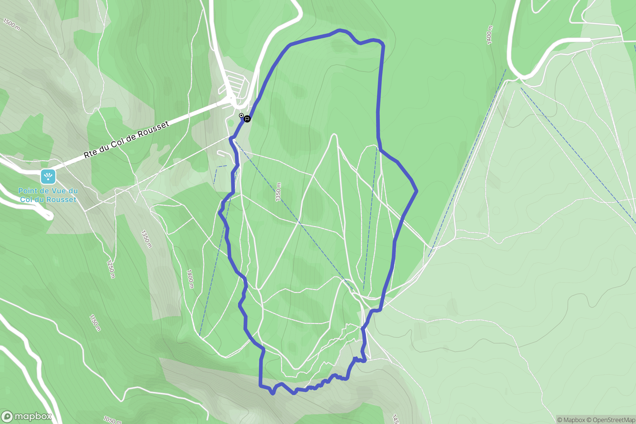 Saint-Agnan-en-Vercors : carte du parcours de randonnée - France