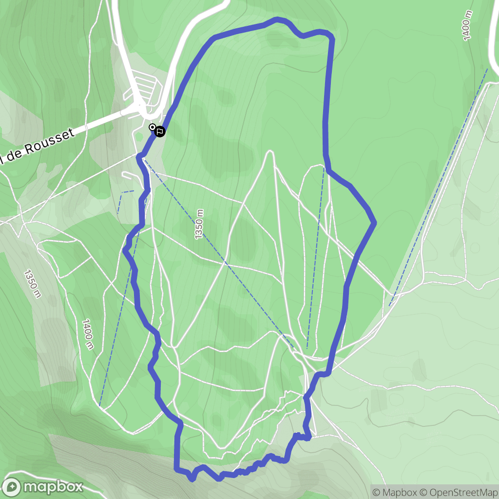 Saint-Agnan-en-Vercors : carte du parcours de randonnée - France
