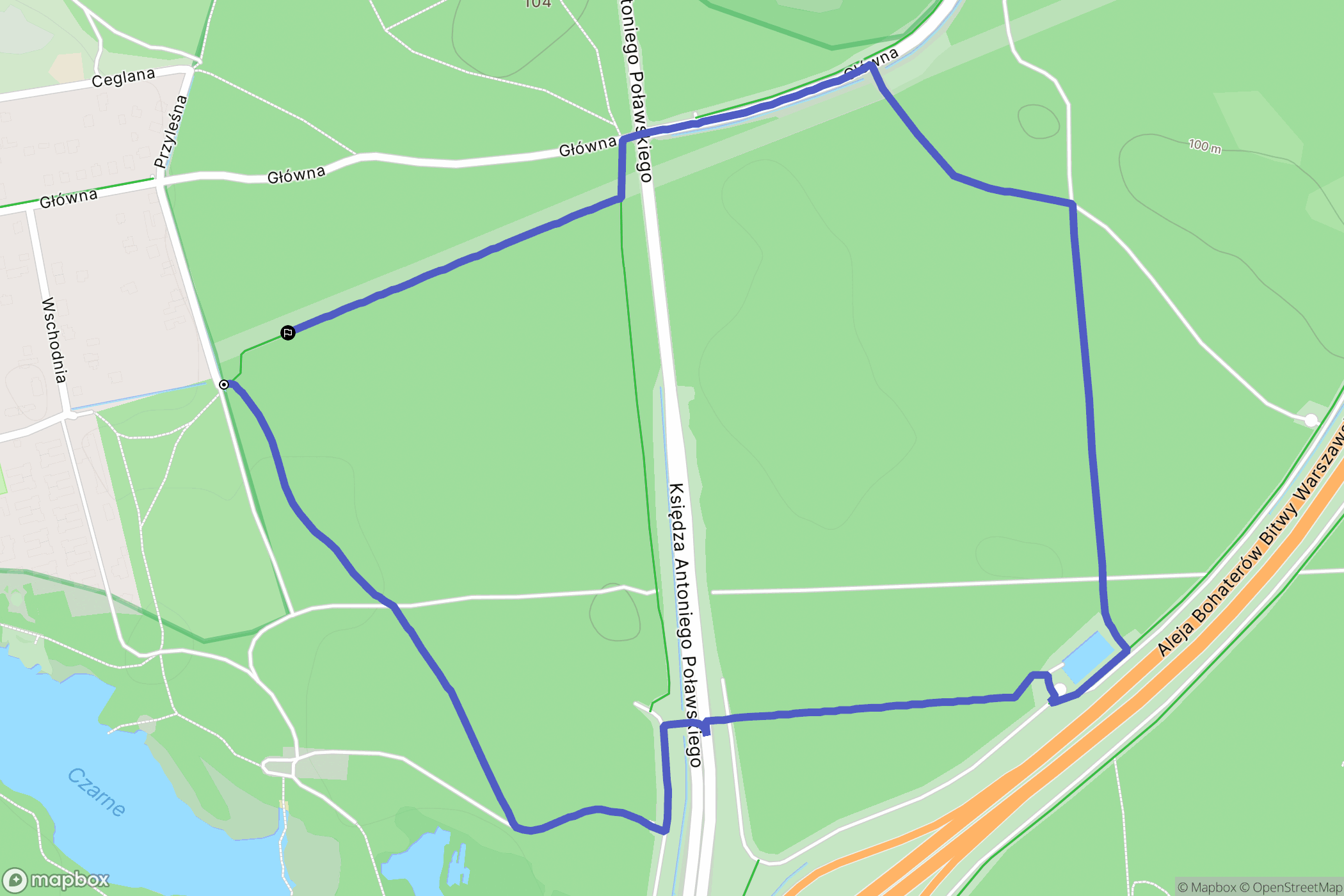 Marki: mapa trasy - Poland