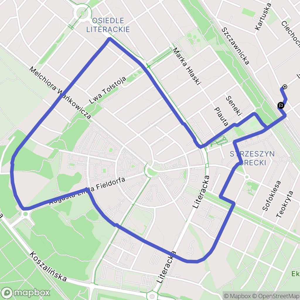 Poznań: mapa trasy - Poland