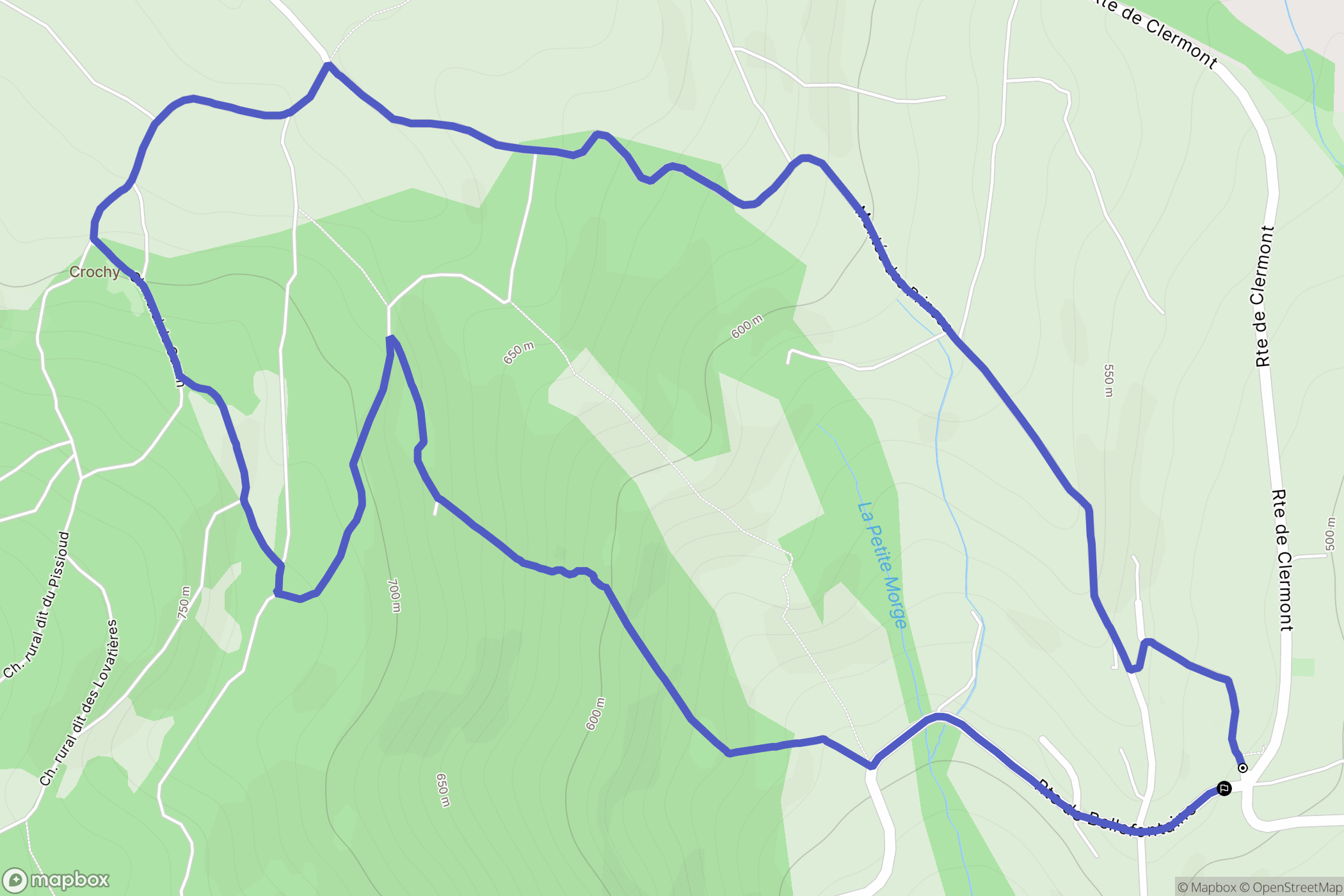 Crempigny-Bonneguête : carte du parcours de randonnée - France
