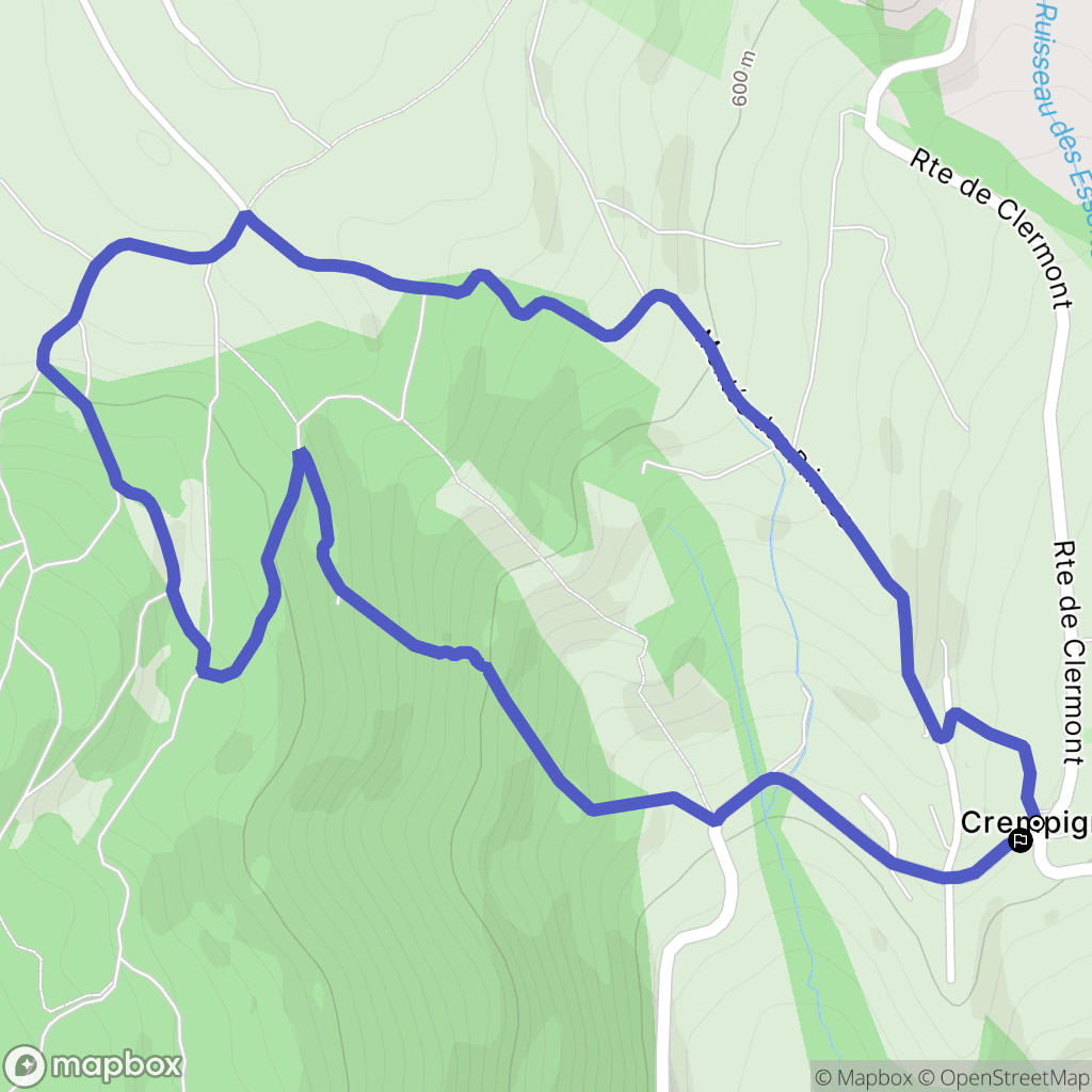 Crempigny-Bonneguête : carte du parcours de randonnée - France