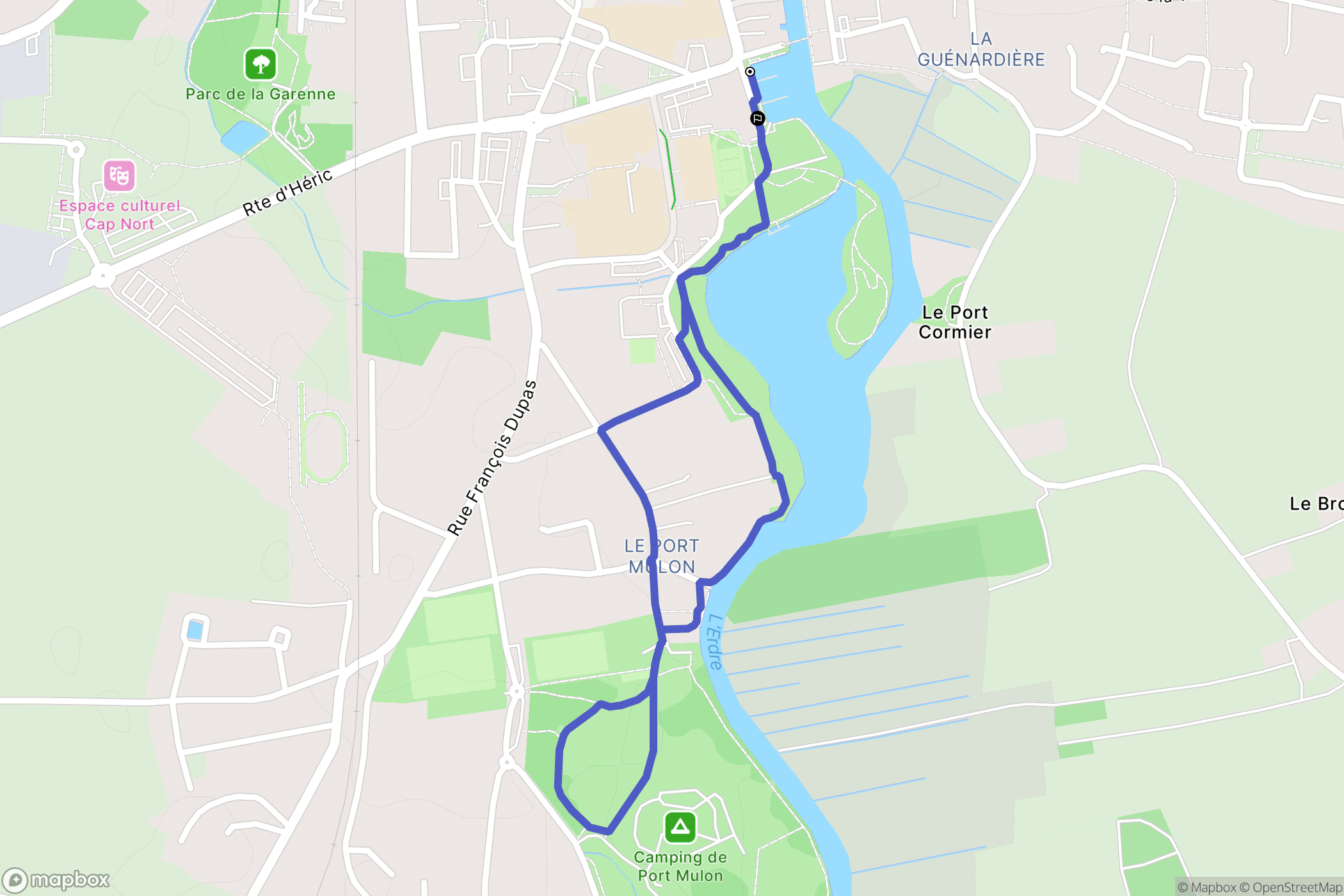 Nort-sur-Erdre : carte du parcours de randonnée - France