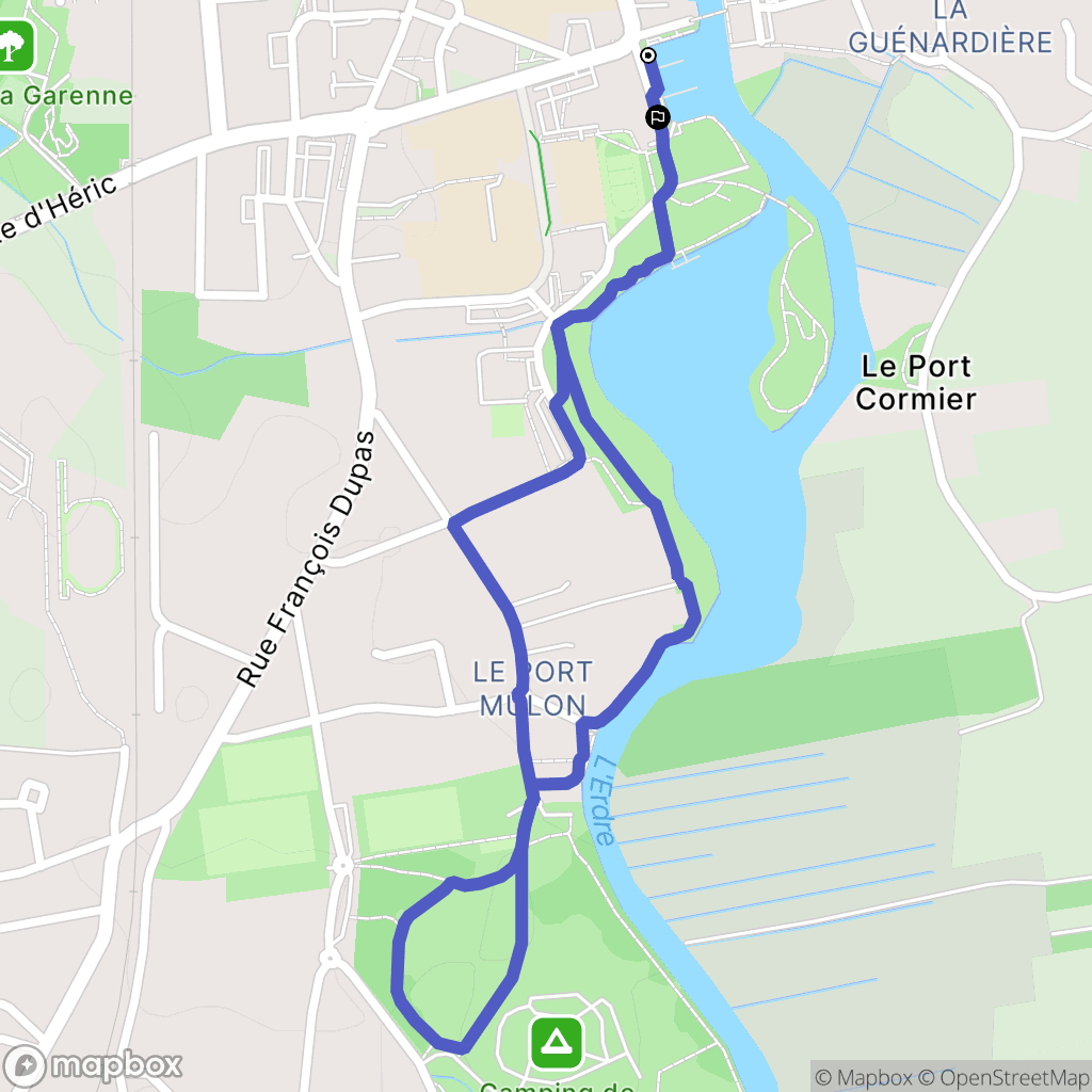 Nort-sur-Erdre : carte du parcours de randonnée - France