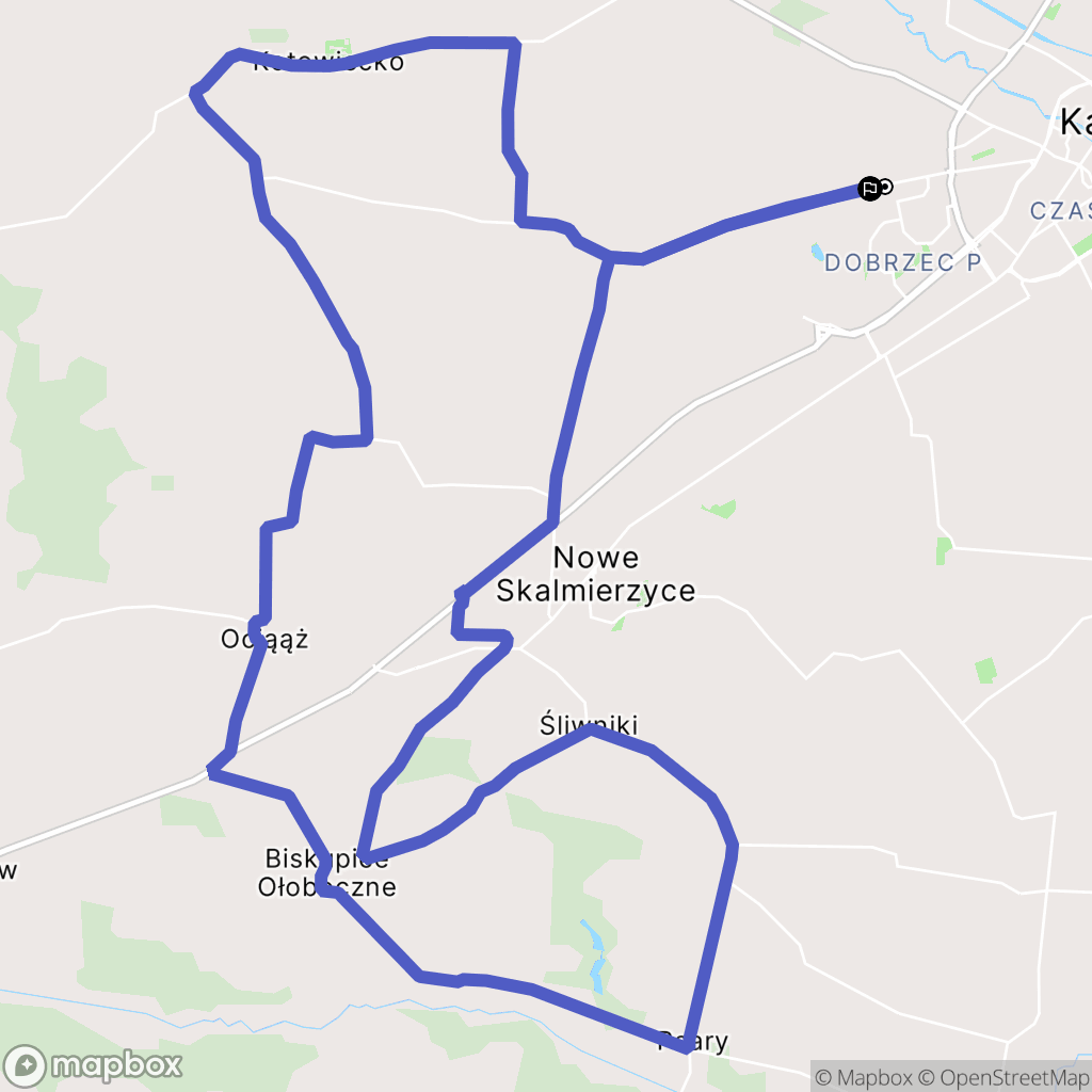 Kalisz: mapa trasy - Poland