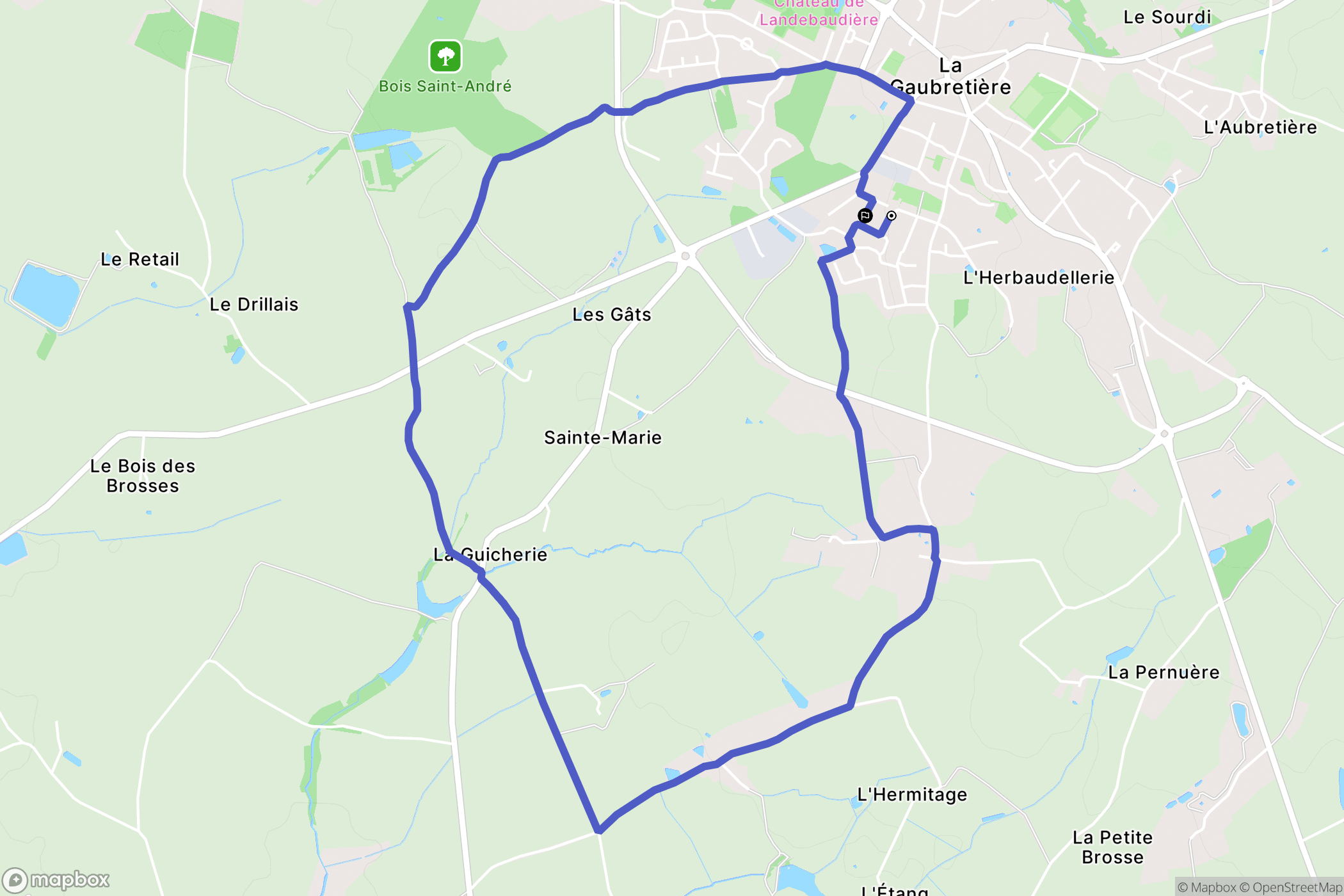 La Gaubretière : carte du parcours de randonnée - France