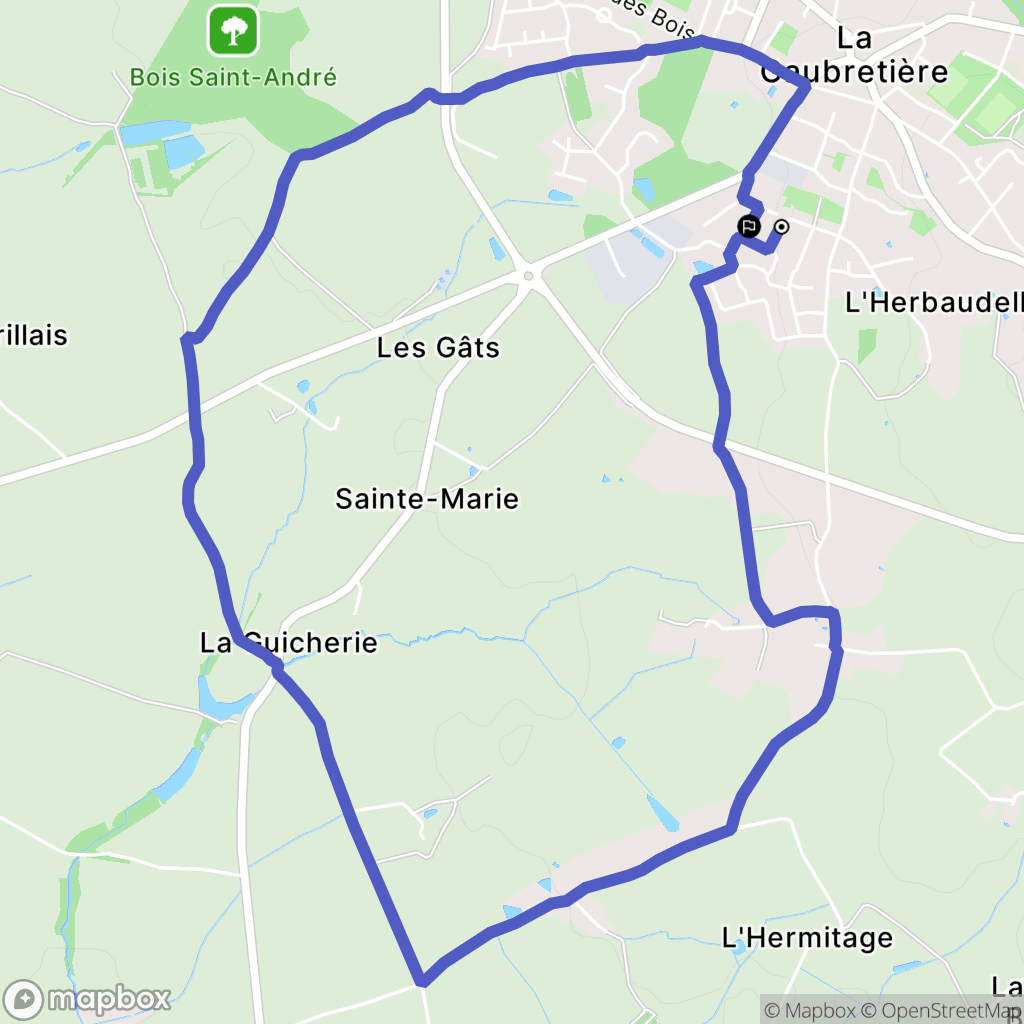 La Gaubretière : carte du parcours de randonnée - France