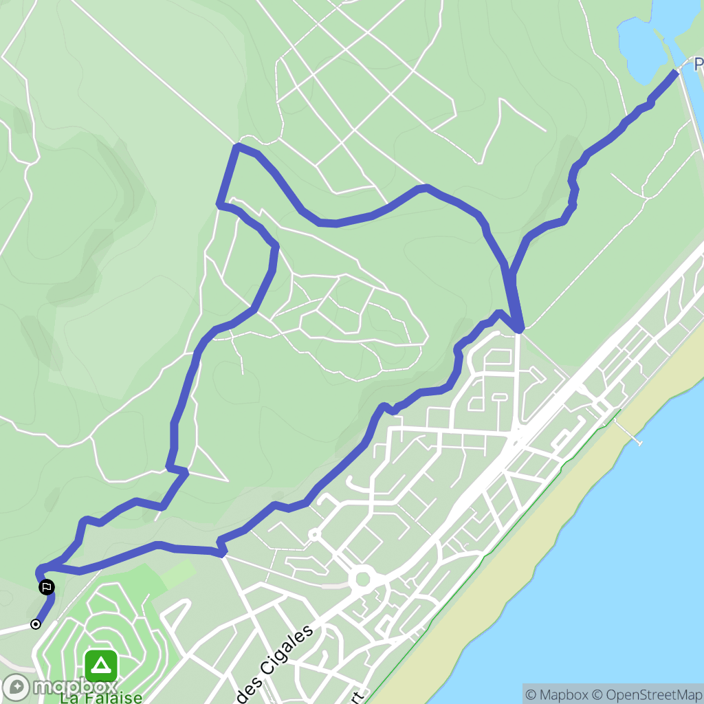 Narbonne : carte du parcours de randonnée - France