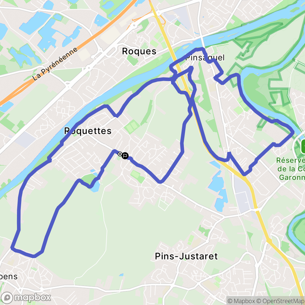 Roquettes : carte du parcours de randonnée - France