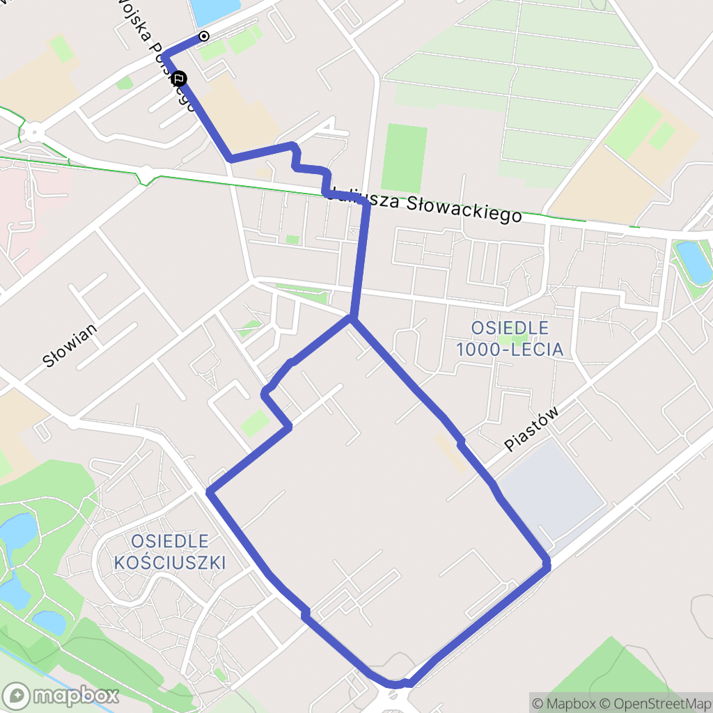 Września: mapa trasy - Poland
