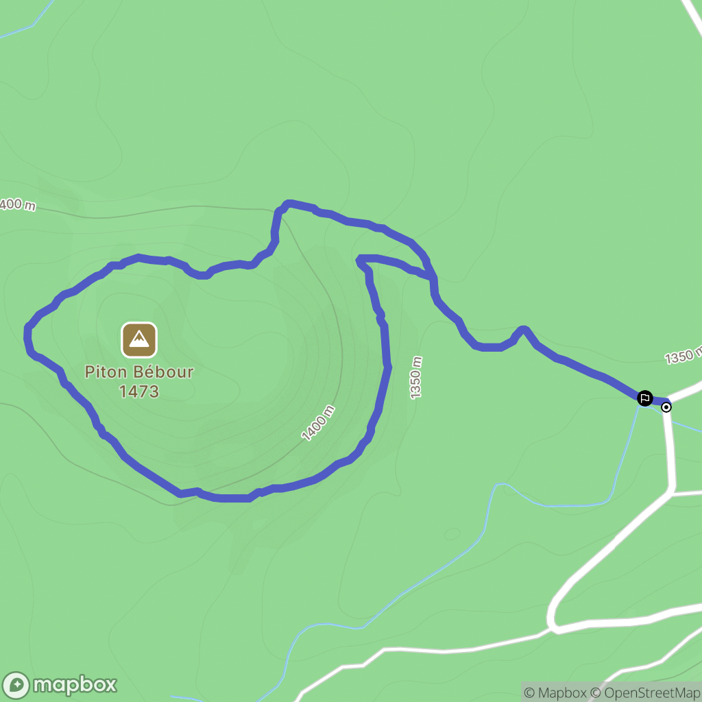 Saint-Benoît : carte du parcours de randonnée - France