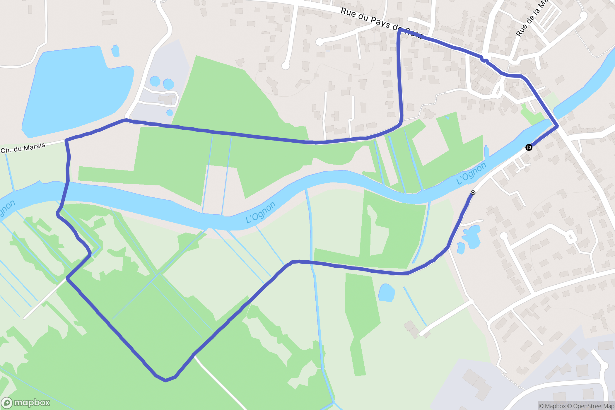 Pont-Saint-Martin : carte du parcours de randonnée - France