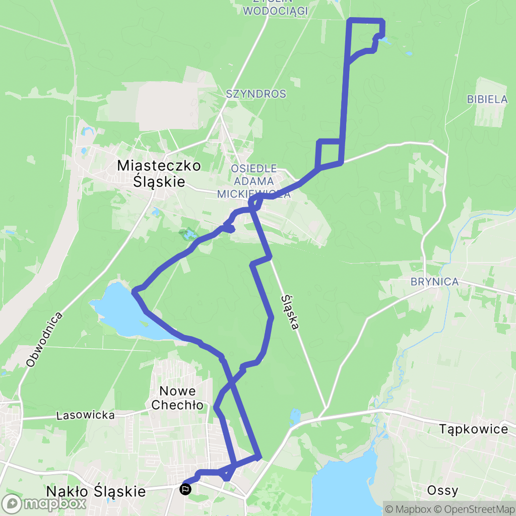 Świerklaniec: mapa trasy - Poland