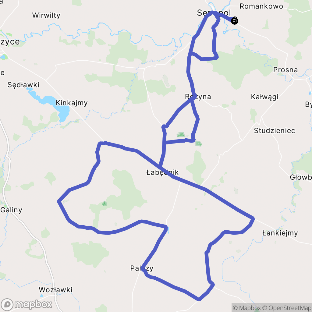 Sępopol: mapa trasy - Poland