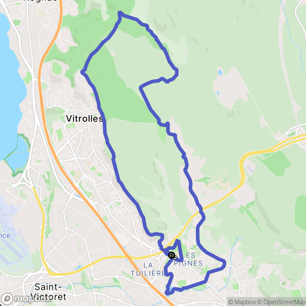 Vitrolles : carte du parcours de randonnée - France