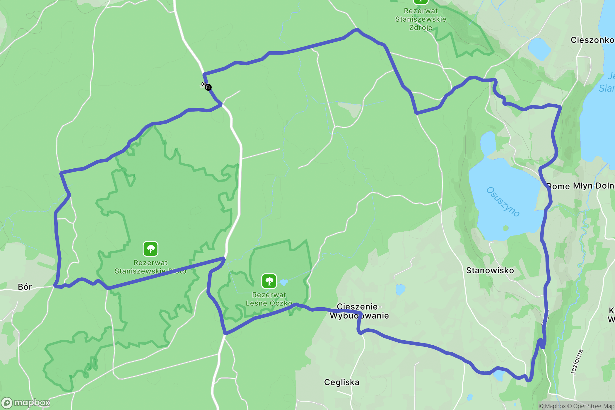Mirachowo: mapa trasy - Poland