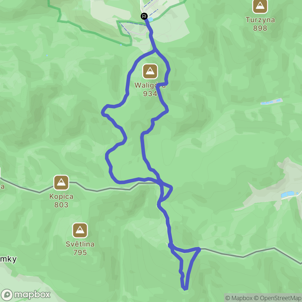 Rybnica Leśna: mapa trasy - Poland