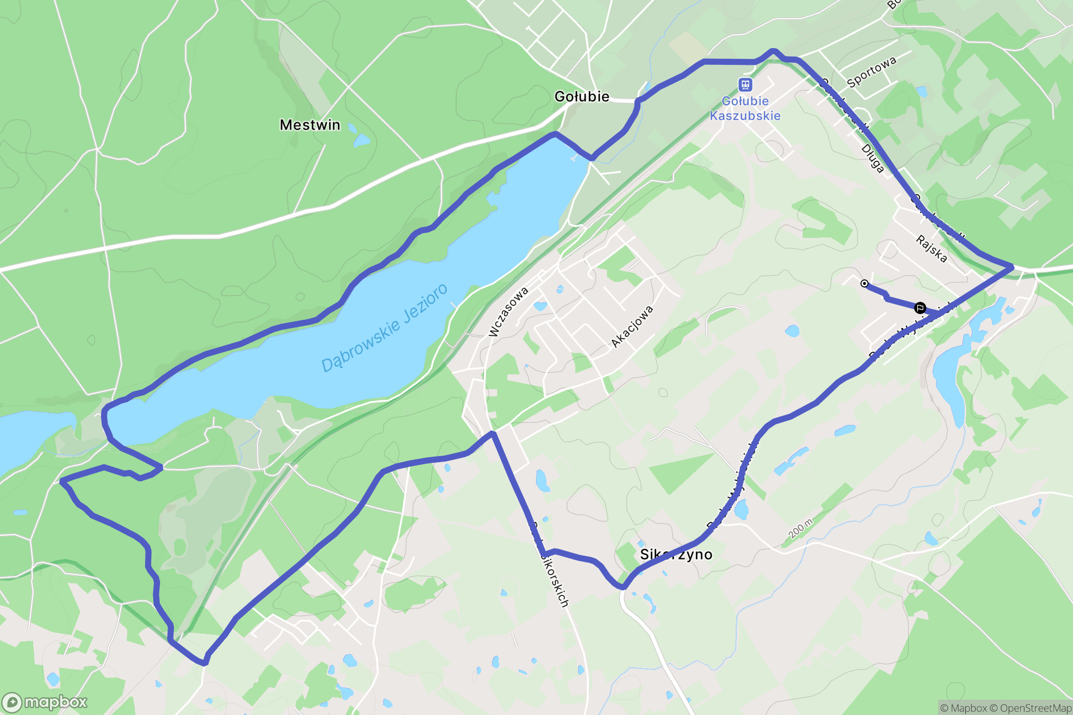 Sikorzyno: mapa trasy - Poland