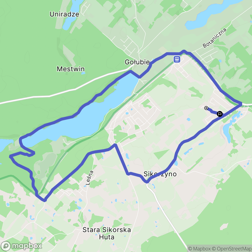 Sikorzyno: mapa trasy - Poland