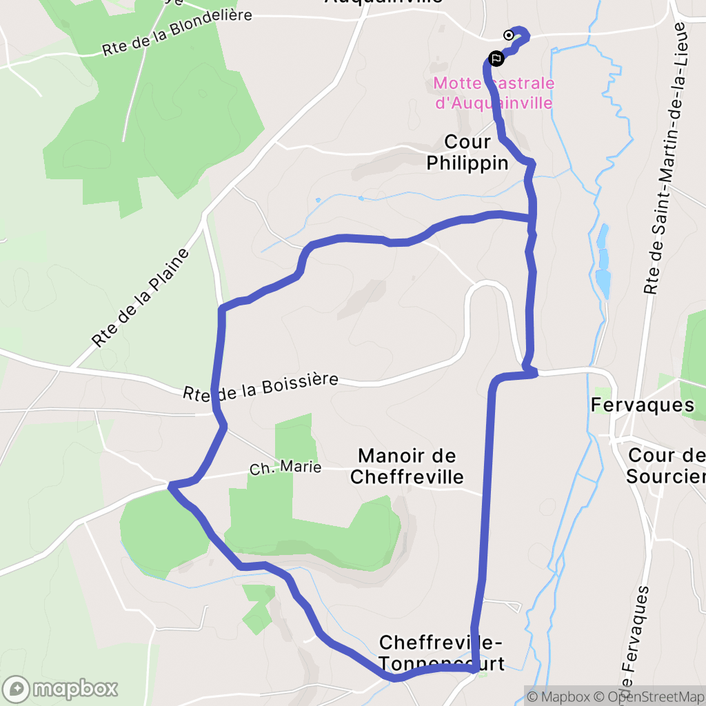 Livarot-Pays-d'Auge : carte du parcours de randonnée - France
