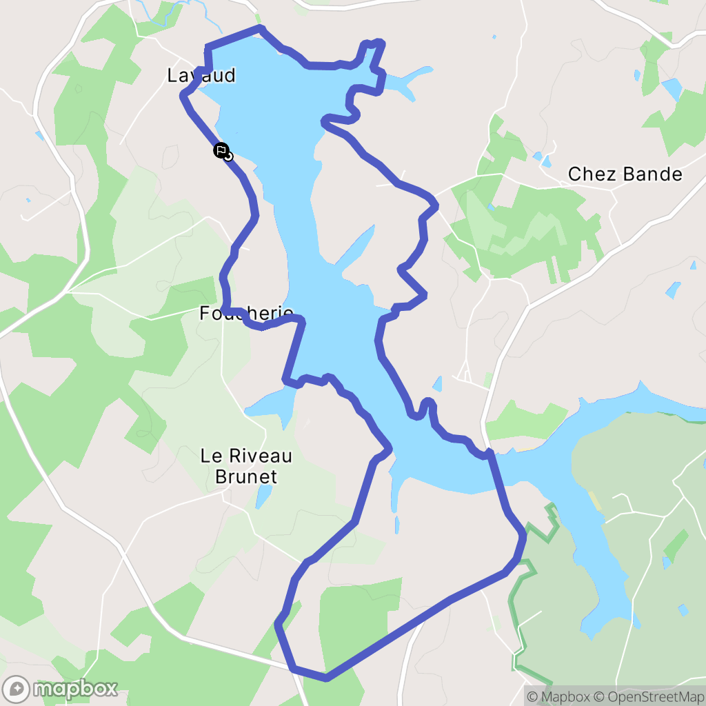 Lésignac-Durand : carte du parcours de randonnée - France