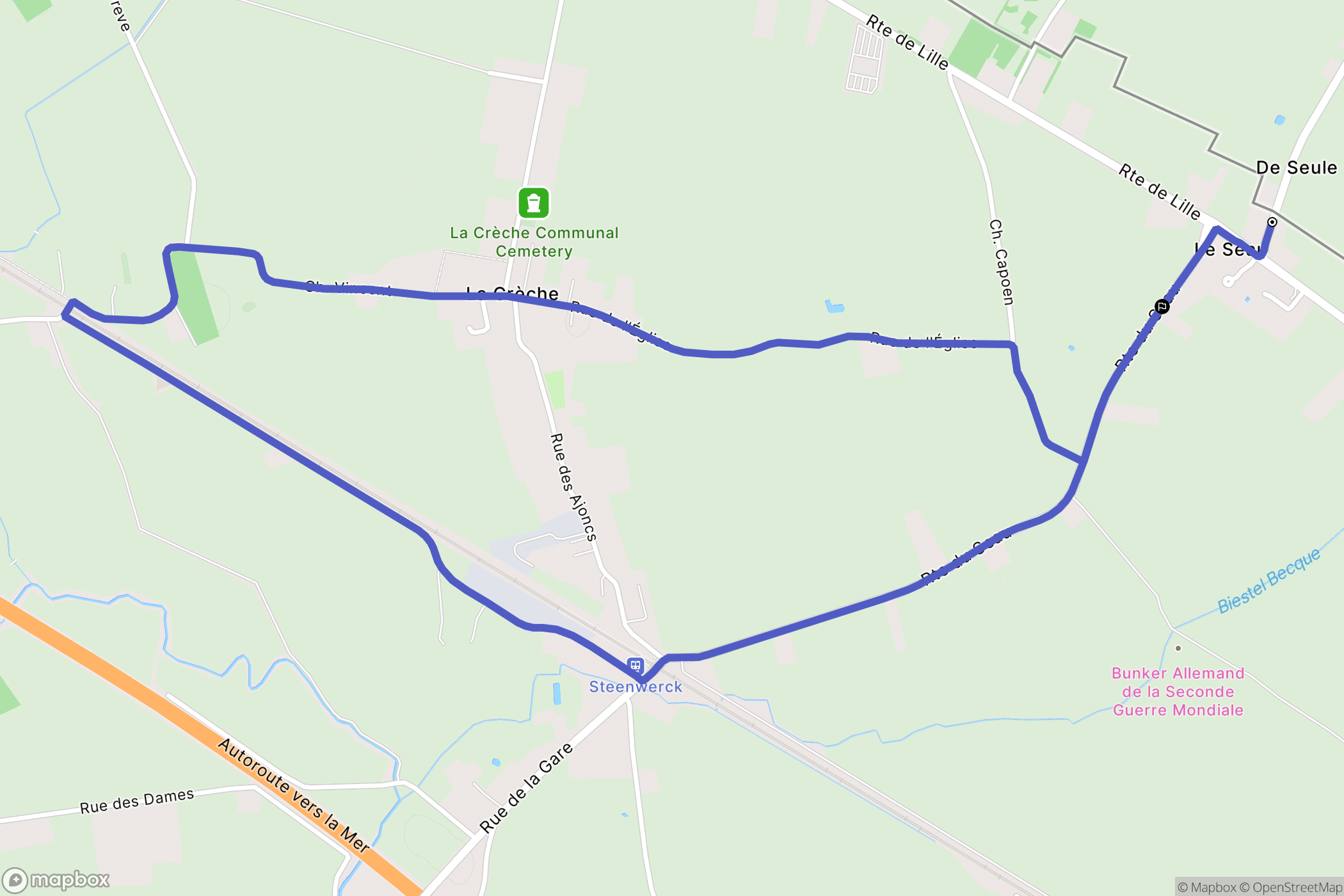 Bailleul : carte du parcours de randonnée - France