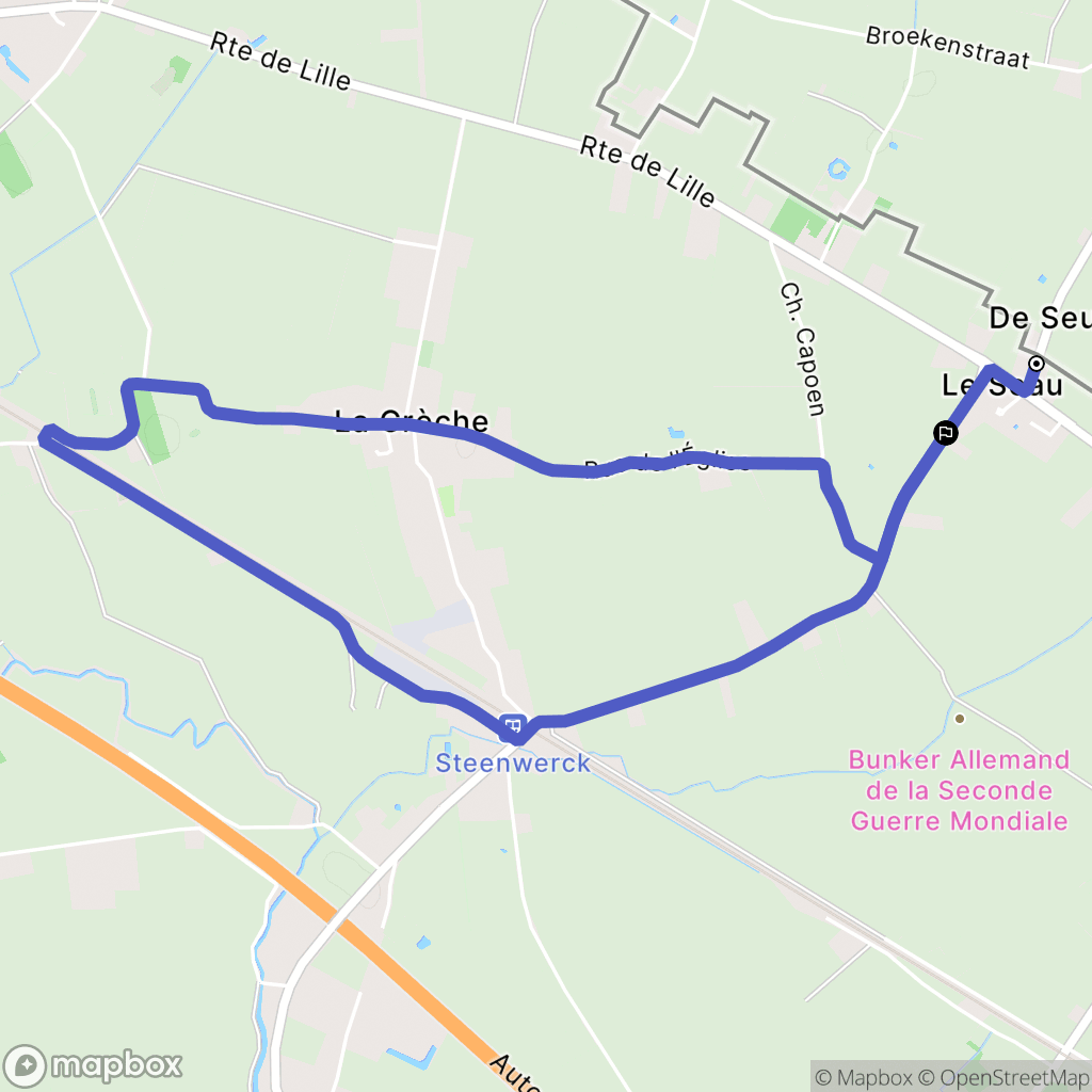Bailleul : carte du parcours de randonnée - France