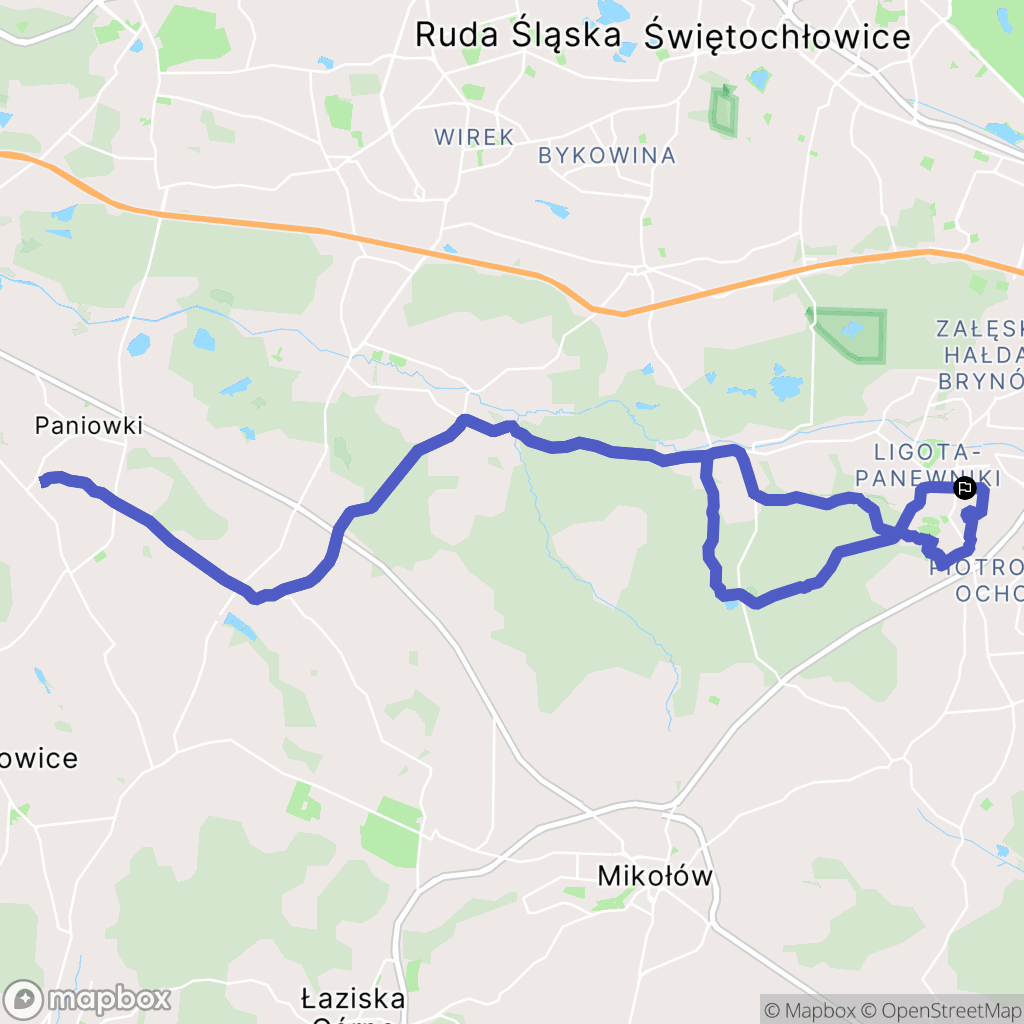 Katowice: mapa trasy - Poland