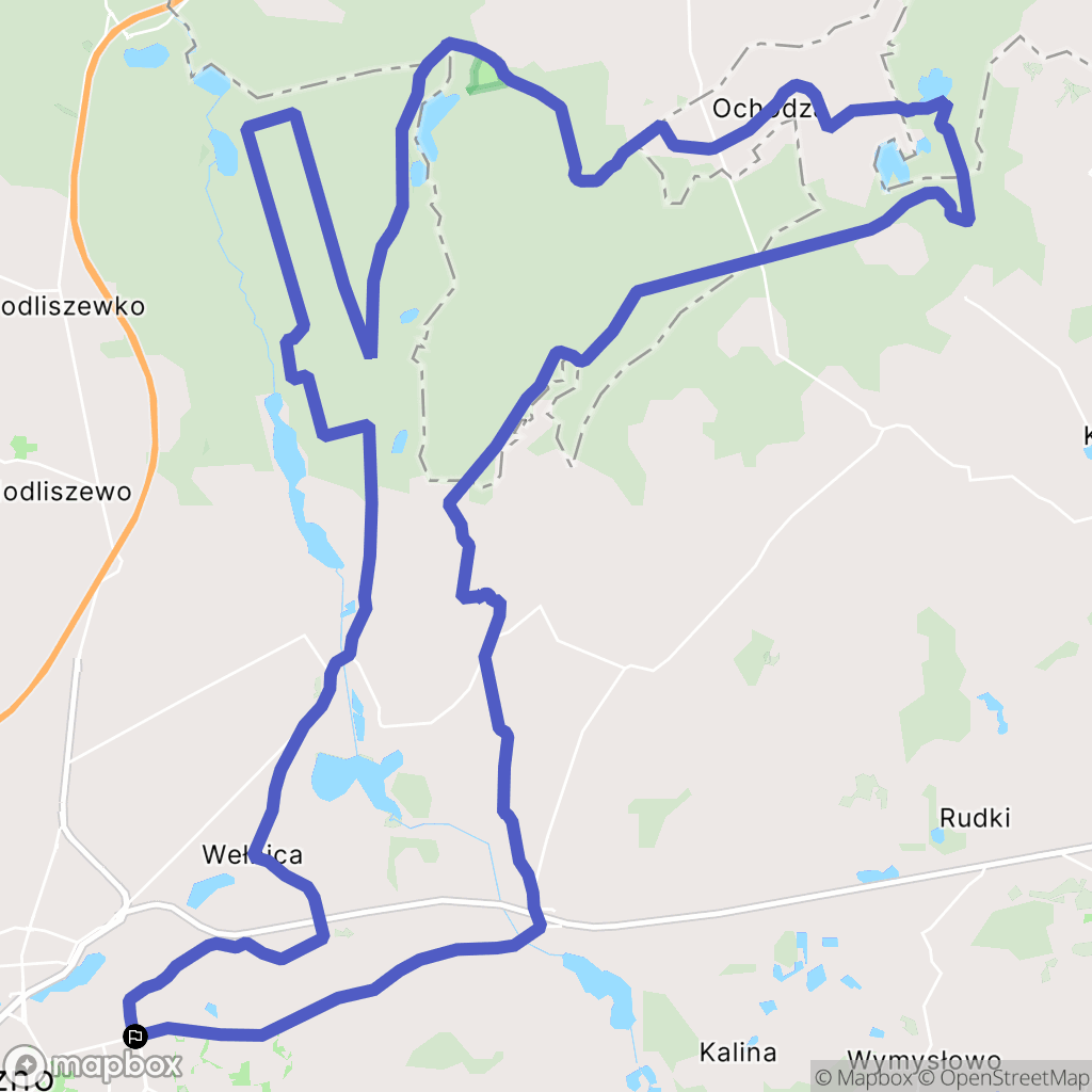 Gniezno: mapa trasy - Poland