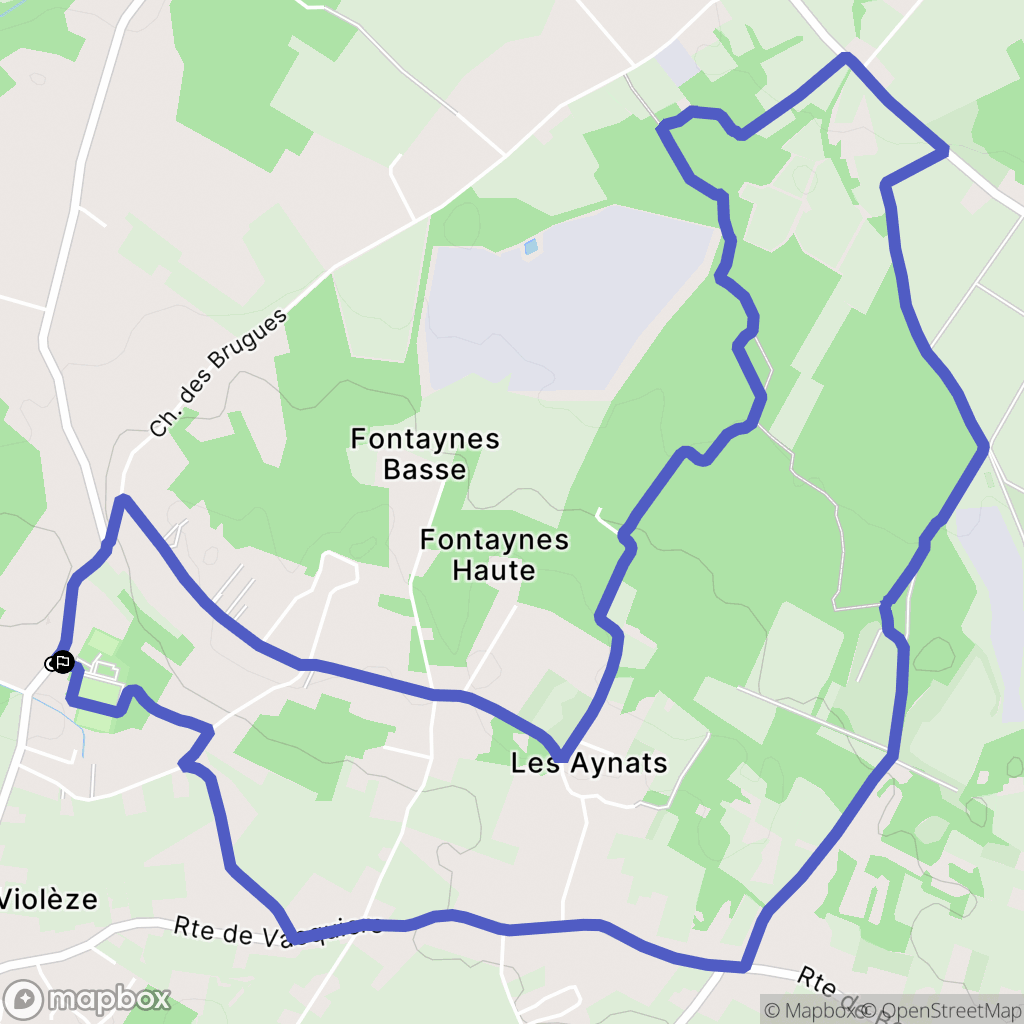 Bouloc : carte du parcours de randonnée - France