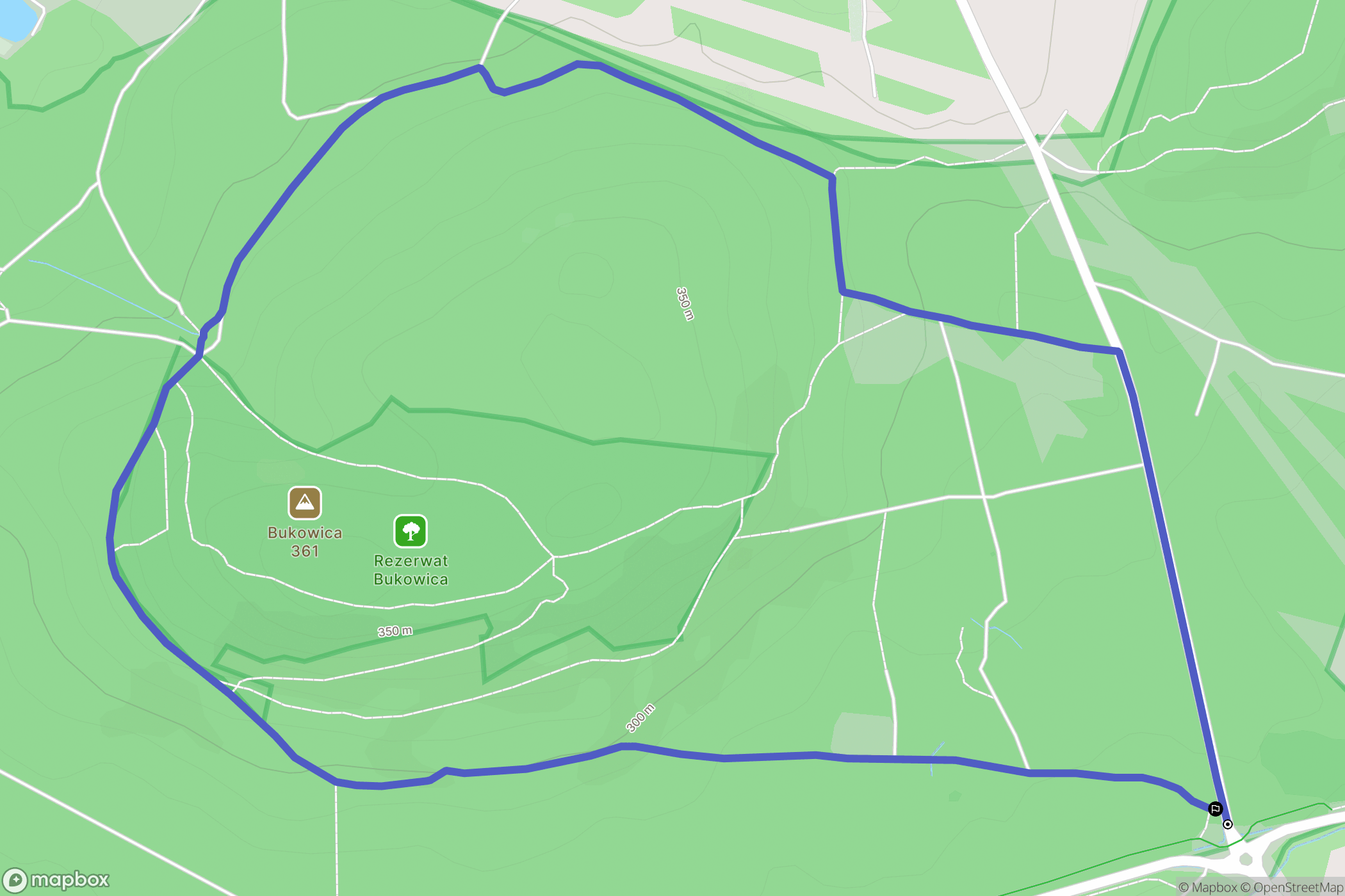 Zagórze: mapa trasy - Poland