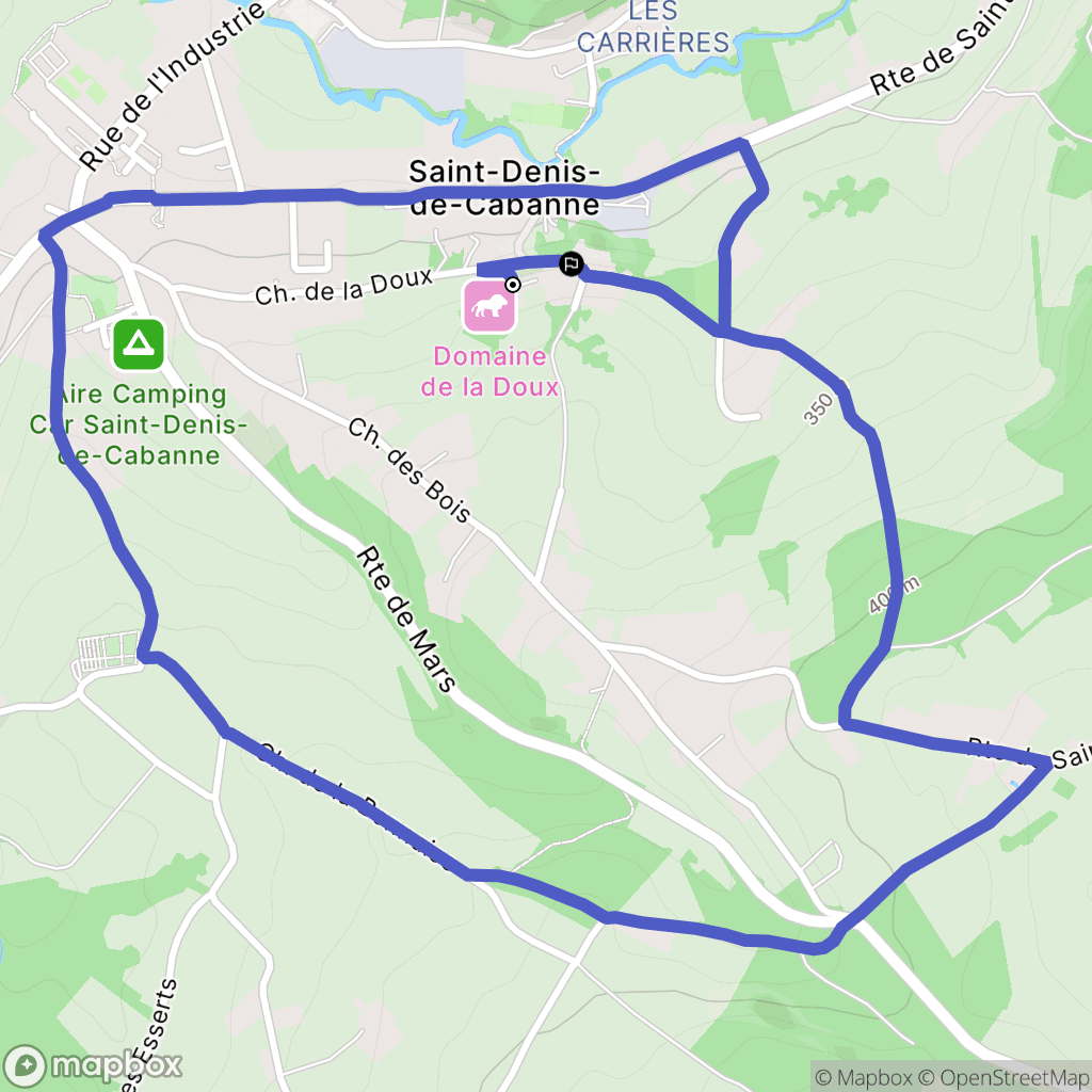 Saint-Denis-de-Cabanne : carte du parcours de randonnée - France