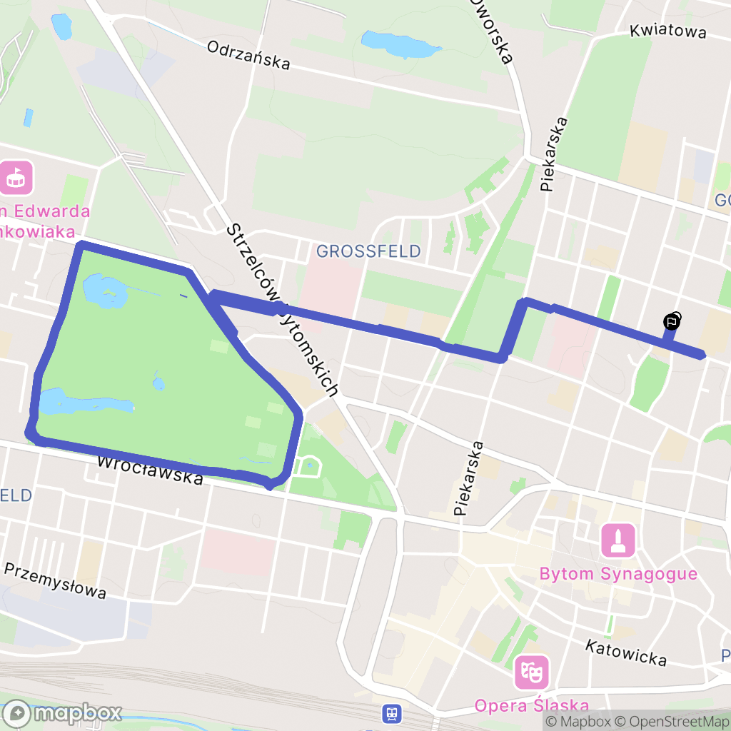 Bytom: mapa trasy - Poland