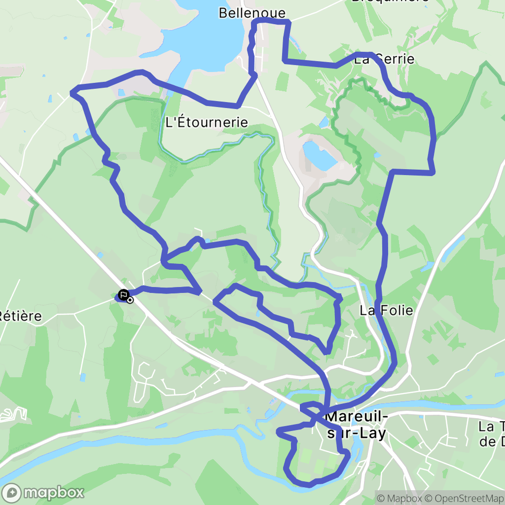 Mareuil-sur-Lay-Dissais : carte du parcours de randonnée - France