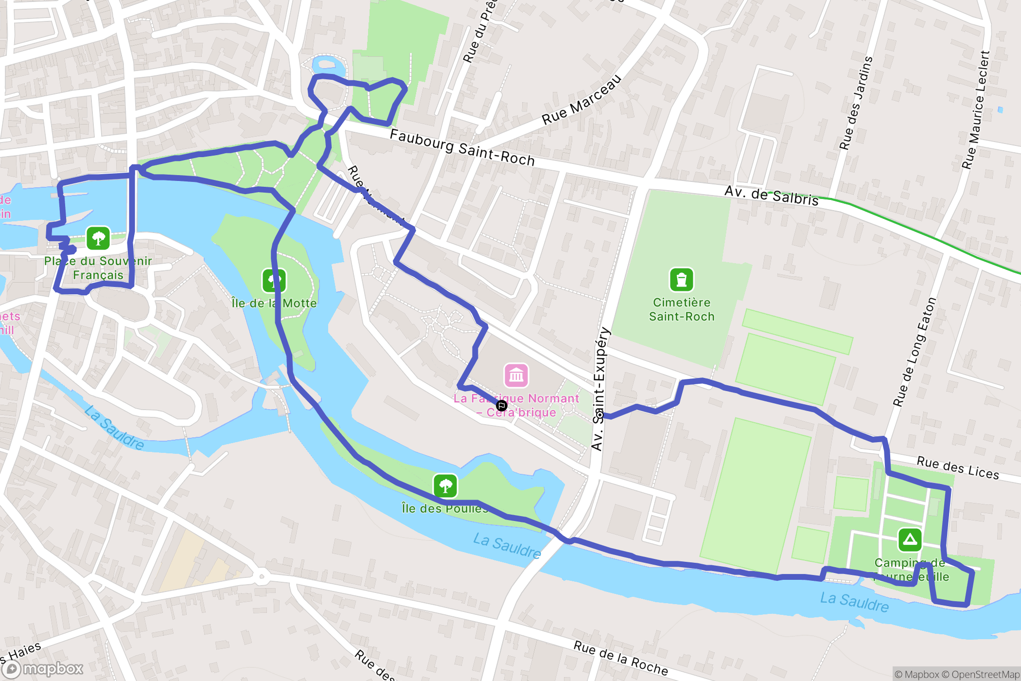 Romorantin-Lanthenay : carte du parcours de randonnée - France