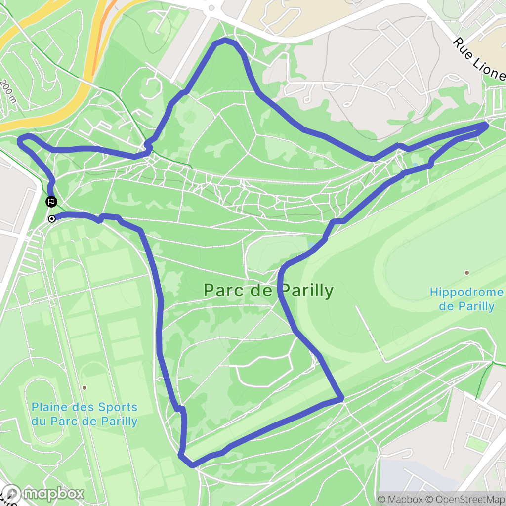 Bron : carte du parcours de randonnée - France