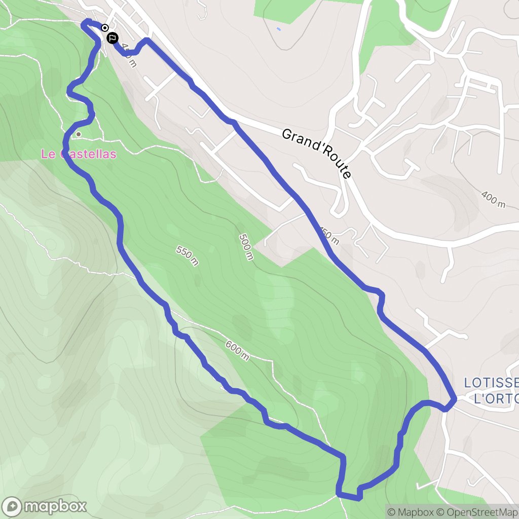 Saint-Savournin : carte du parcours de randonnée - France