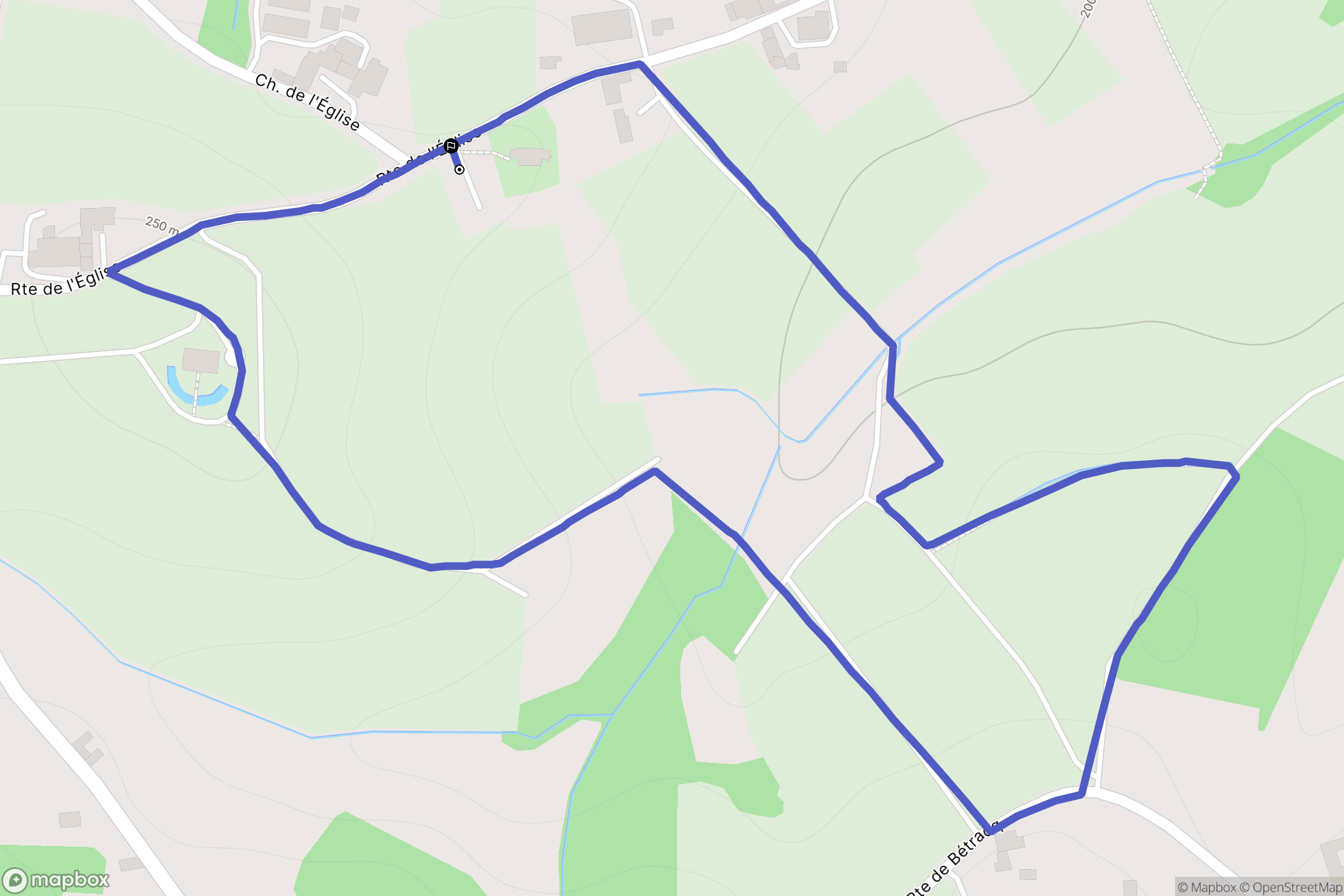 Crouseilles : carte du parcours de randonnée - France