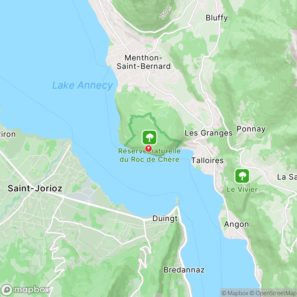 Roc de Chère : carte des parcours de randonnée - France