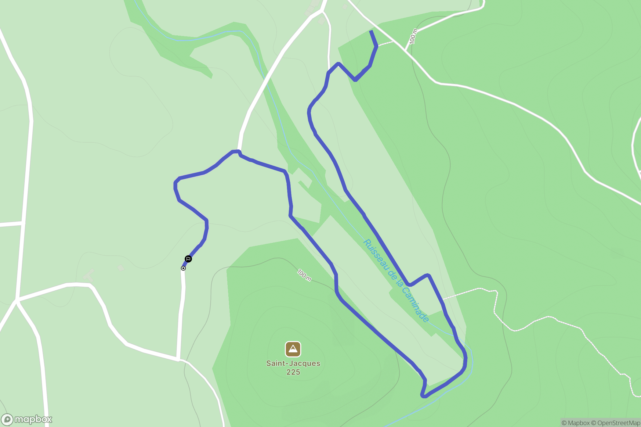 Saint-André-de-Roquelongue : carte du parcours de randonnée - France
