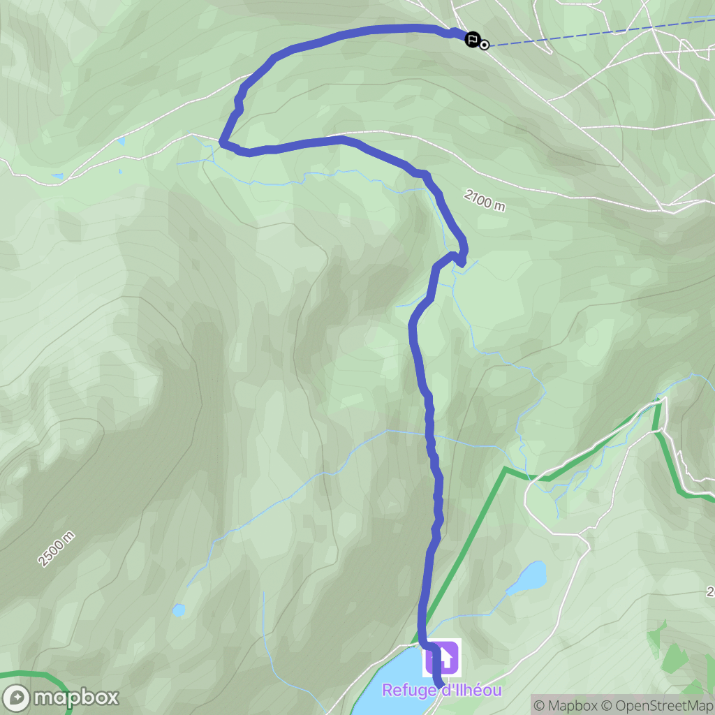 Cauterets : carte du parcours de randonnée - France
