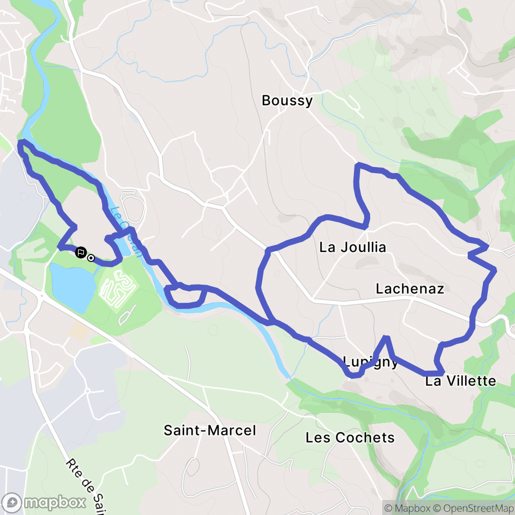 Rumilly : carte du parcours de randonnée - France