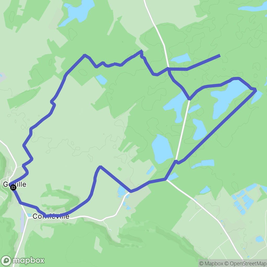 Geville : carte du parcours de randonnée - France