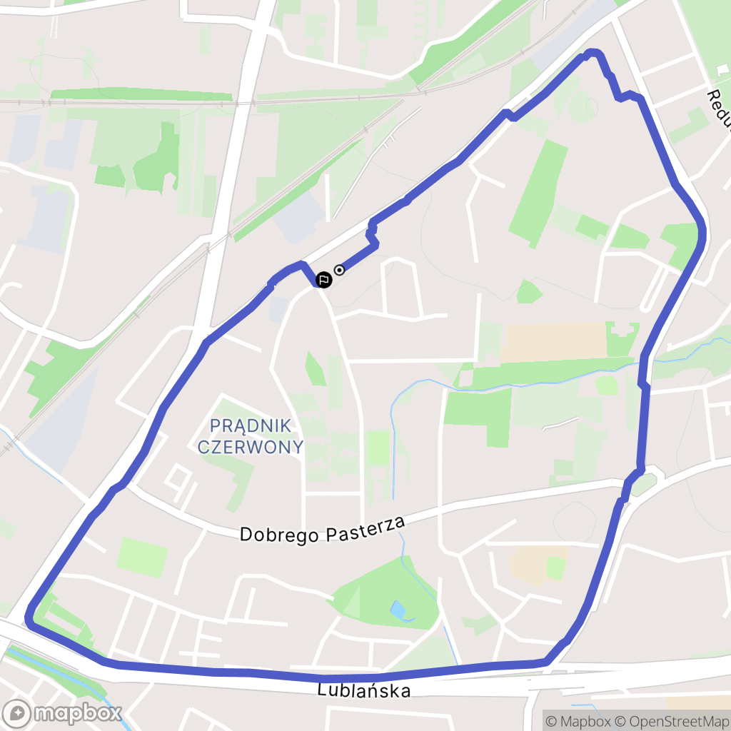 Kraków: mapa trasy - Poland