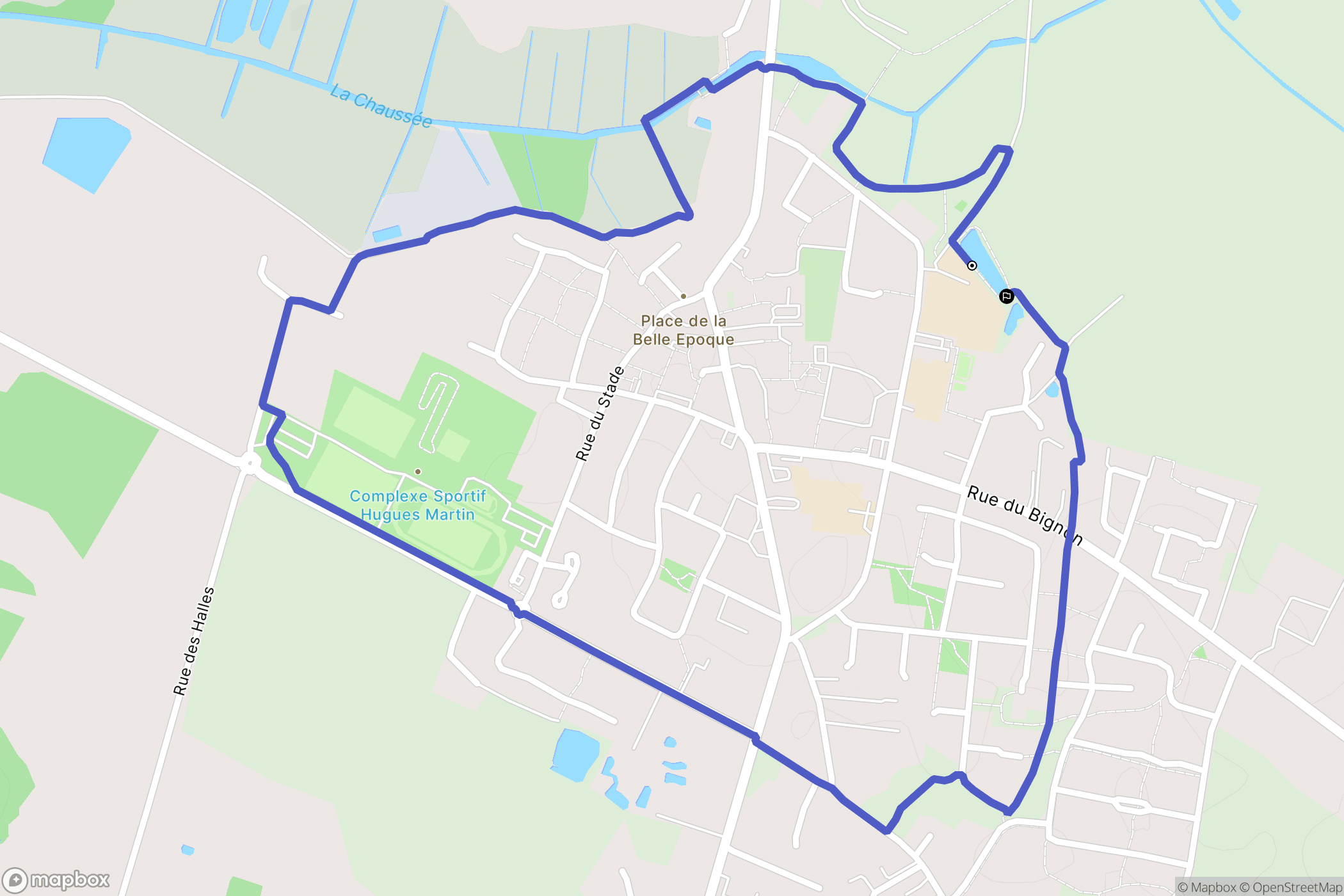 La Chevrolière : carte du parcours de randonnée - France