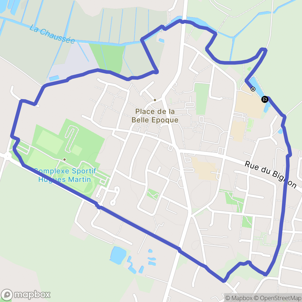 La Chevrolière : carte du parcours de randonnée - France