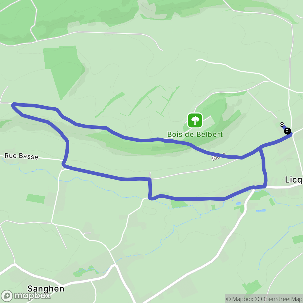 Licques : carte du parcours de randonnée - France