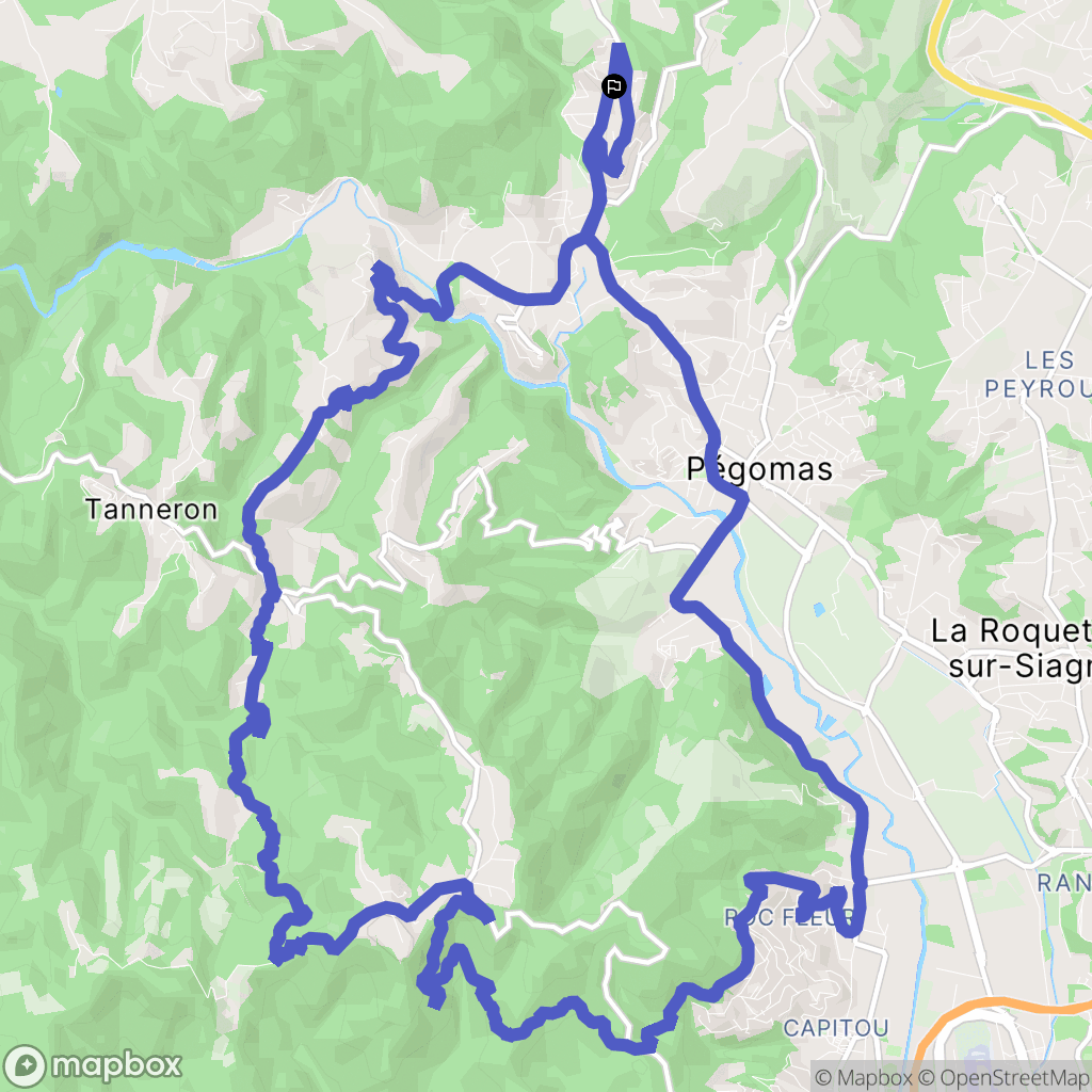 Auribeau-sur-Siagne : carte du parcours de randonnée - France