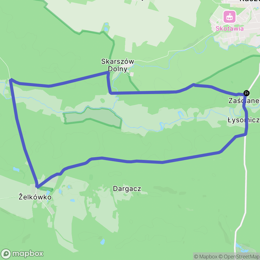 Łysomiczki: mapa trasy - Poland